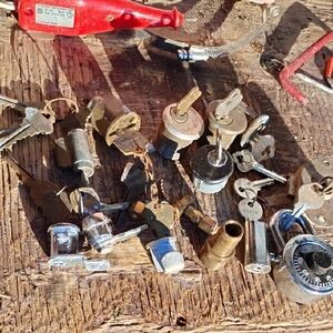 Assorted Metal Keys and Locks